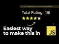 The Easiest way to make star rating system in html css Javascript