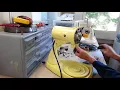 Sunbeam Mixmaster yellow Model 12 maintenance and base restoration