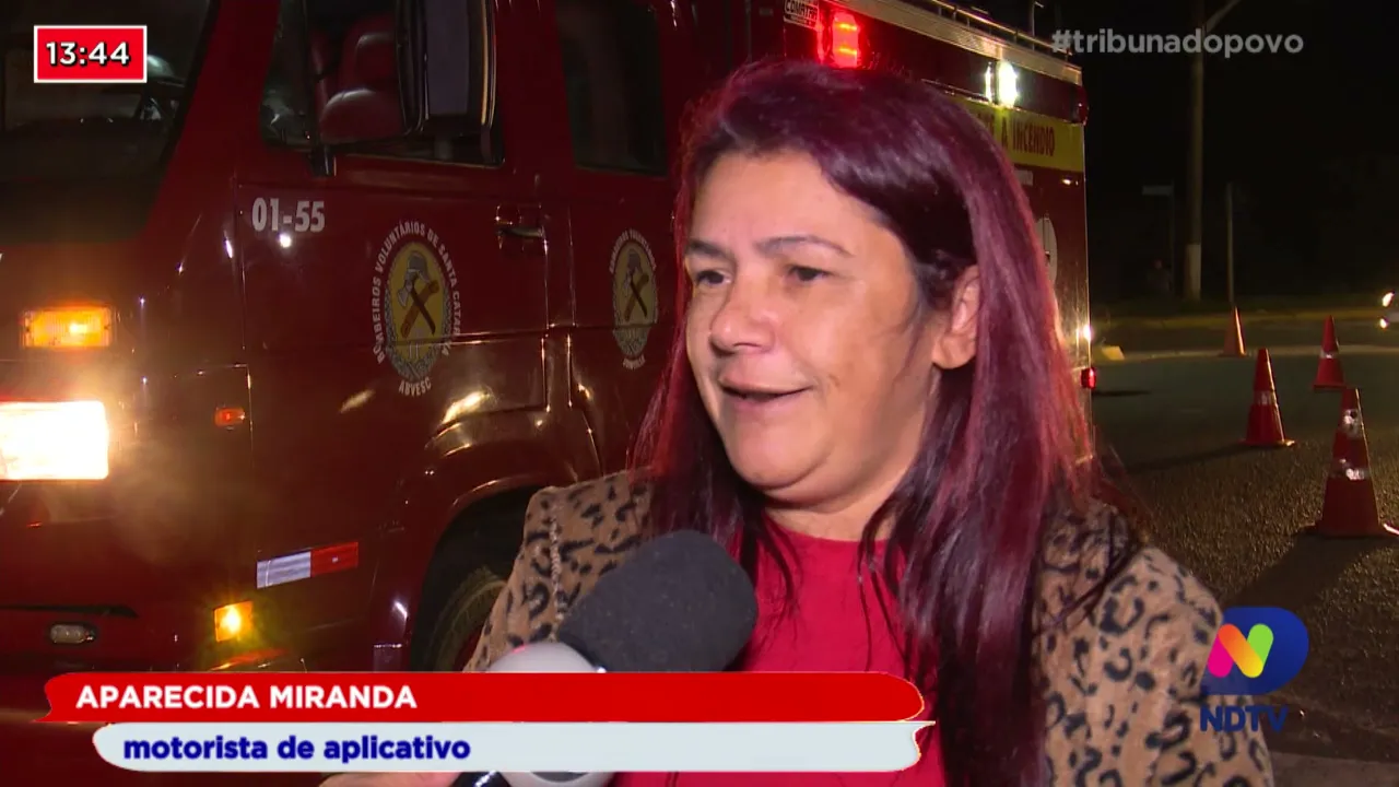 Joinville: Motociclista fica ferido em acidente na Ottokar Doerffel