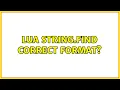 Lua string find correct format
