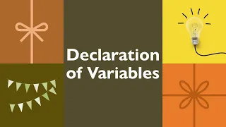 Declaration of variables Dynamic Initialization of Variables Reference Variables