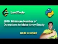 LeetCode 2870 Minimum Number of Operations to Make Array Empty python