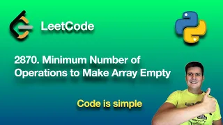 LeetCode 2870 Minimum Number of Operations to Make Array Empty python
