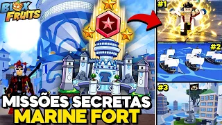 TODAS as MISSÕES SECRETAS da MARINE FORTRESS no BLOX FRUITS (3 Estrelas)