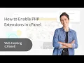 Linux Hosting - How to Enable PHP Extensions in cPanel GoDaddy Tutorial