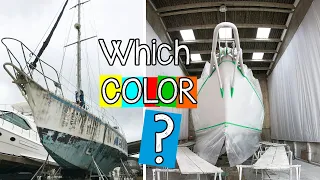 ⛵️We FINALLY painted our abandoned sailboat 🤩(after 22 years on the hard)!! #100 (painting part 2)
