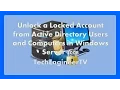 Unlock a Locked Account from Active Directory Users and Computers in Windows Server 2008
