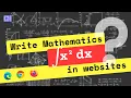 Write Mathematics Equation in a website Mathjax vs Katex