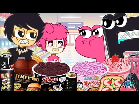 Download MP3 Convenience Store BLACK PINK Food x Real Life Humanized Alphabet Lore Animation | Mukbang ASMR