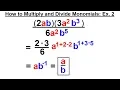 Algebra - Ch 5 Polynomials 12 of 31 How to Multiply Divide Monomials Ex 2