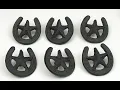 Set of 6 Cast Iron Star Horseshoe Drawer Pulls - Rustic Vintage Cabinet Furniture Hardware