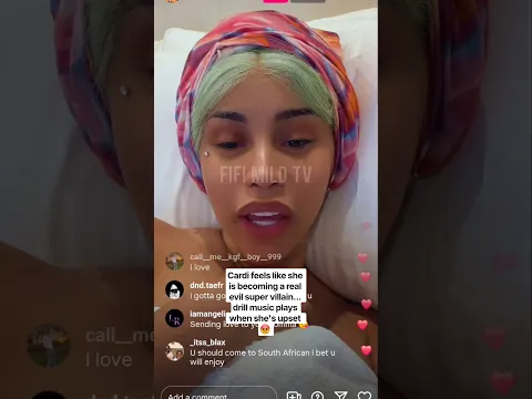 Cardi feels like she is becoming a real evil super villain... drill music plays when she's upset π‘