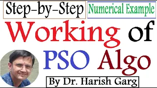 Working of the Particle Swam Optimization PSO Numerical Example