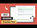 HESI A2 Practice Test Reading 2024 with Explained Answers