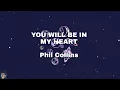 Download Lagu Phil Collins - You'll Be In My Heart with Lyrics (lirik + terjemahan indonesia)