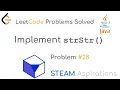 LeetCode Problems Solved Problem 28 Implement strStr Easy