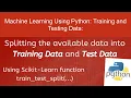 Machine Learning Using Python Training and Testing Data Lesson 3 Hindi Urdu