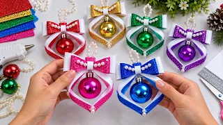 Elegantes adornos navideños fáciles de realizar 🎁 Manualidades para Navidad