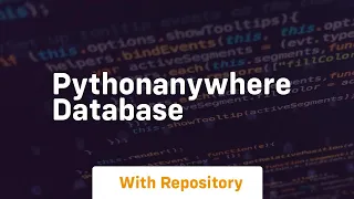 pythonanywhere database