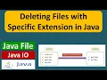 Deleting Files with Specific Extension in Java Java File Java Tutorial