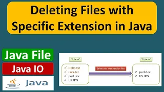 Deleting Files with Specific Extension in Java Java File Java Tutorial