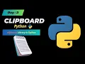 Copy-Paste Automation in Python Using Clipboard Library Python Day 3