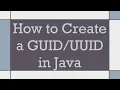How to Create a in Java