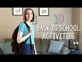 10 Back to School Activities for Elementary Classrooms games books digital activities