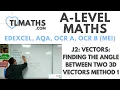 A-Level Maths J2-11 Vectors Finding the Angle between Two 3D Vectors Method 1