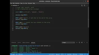 JavaScript Array Methods - Push Pop Unshift Shift