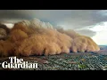 Download Lagu Drone footage shows massive dust storm sweeping across central New South Wales