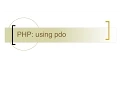 Introduction to PDO