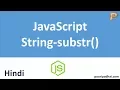 JavaScript substr Method - Hindi
