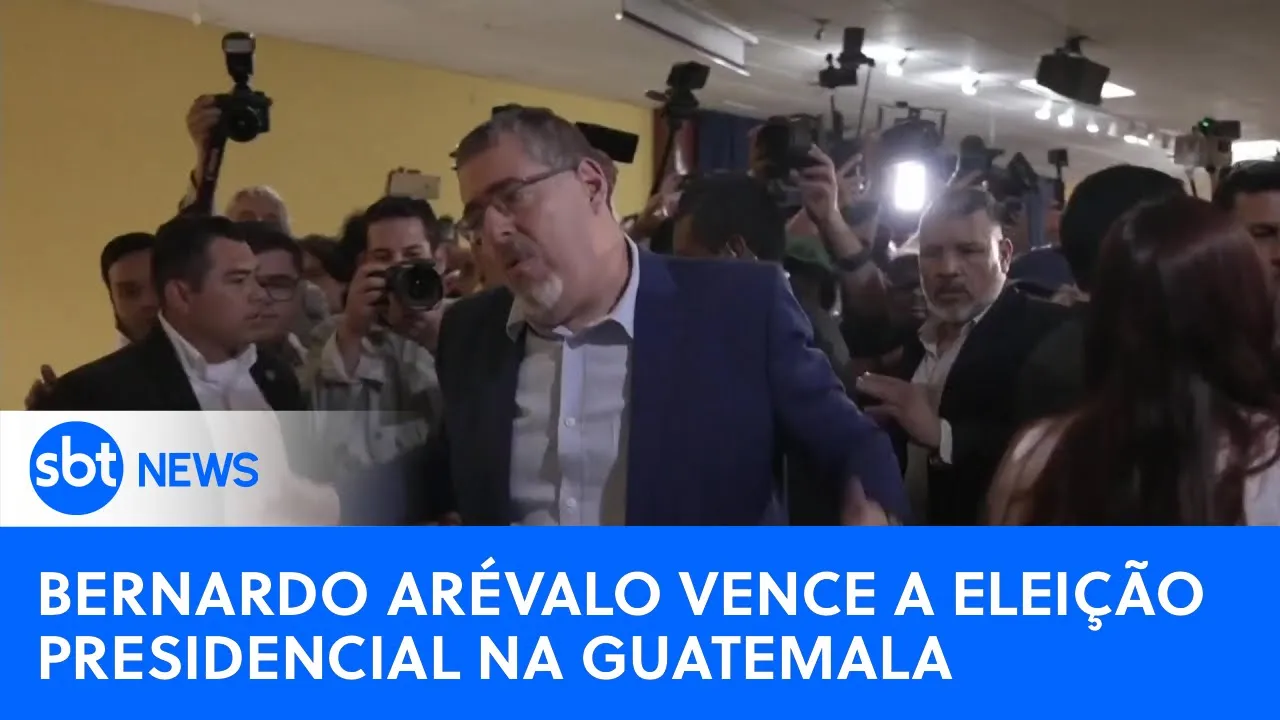 Bernardo Arévalo vence segundo turno das eleições na Guatemala | #SBTNewsnaTV (21/08/23)