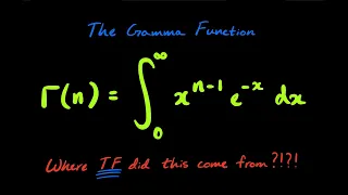 Where did the Gamma Function come from Full Derivation