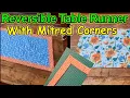 How to sew a reversible quilted table runner with mitred corners