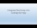 18 Bootstrap template in CodeIgniter 3
