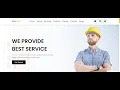 Construction website responsive template HTML CSS SASS JavaScript with source code