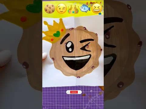 Satisfying Art 🍪😉😃 #shorts #youtubeshorts#drawing #art #emojichallenge #emojis #viral #trending