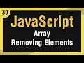 Learn JavaScript In Arabic - Remove Items From Array