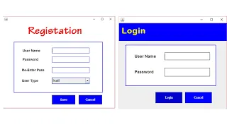 Design Registation and Login Forms using Java Netbeans