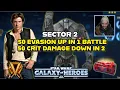 Sector 2 Feats 50 Evasion Up in 1 Battle 50 Crit Damage Down in 2 SWGOH