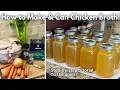 HOMEMADE CHICKEN BROTH How to make can chicken bone broth Easy tutorial