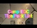 Camp EDC Tips Pack List