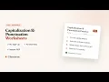 Free Capitalization Punctuation Worksheet Generator Printable Editing Practice No Sign-Up