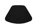 Set of 2 black quilted wedge shaped placemats for round tables