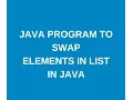 How to swap elements in list in java