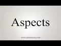 Download Lagu How To Say Aspects