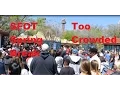 Super crowded for Spring Break at Six Flags over Texas