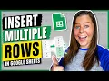 How to Add Multiple Rows in Google Sheets at Once